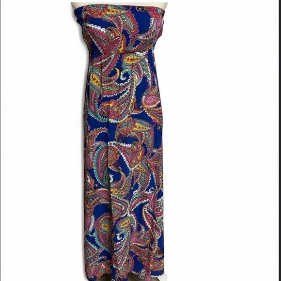 Banana Republic Dresses & Skirts - Banana Republic Strapless Ladies Modest Paisley Maxi Dress Size 4 EUC